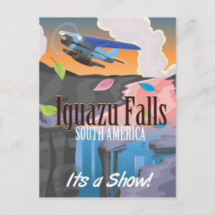 Iguazu Watervallen Zuid-Amerika Reisposter Briefkaart