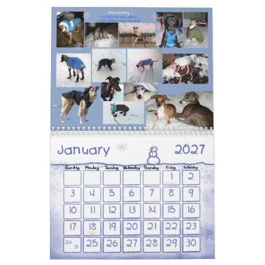 IGWhispers' 2012 Italiaanse Greyhound Calendar Kalender (Jan 2027)