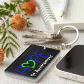 IH Awareness Hope Heart Acryllic Sleutelhanger (Voorkant Rechts)