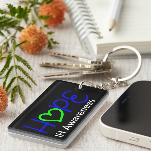 IH Awareness Hope Heart Acryllic Sleutelhanger (Voorkant Rechts)
