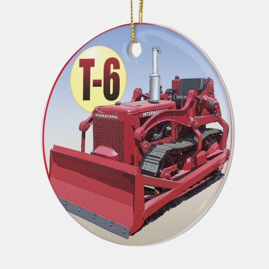 IH T-6 Crawler Keramisch Ornament (Links)
