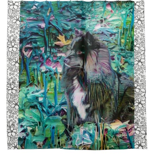 IHANA Fins Lapphund Lappy douchegordijn (Voorkant)