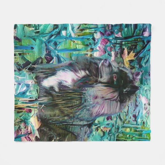 IHANA Fins Lapphund Lappy fleece deken (Voorkant (Horizontaal))