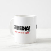 IHateTheMedia.com - Als we niet lachen, zouden we  Koffiemok (Voorkant links)