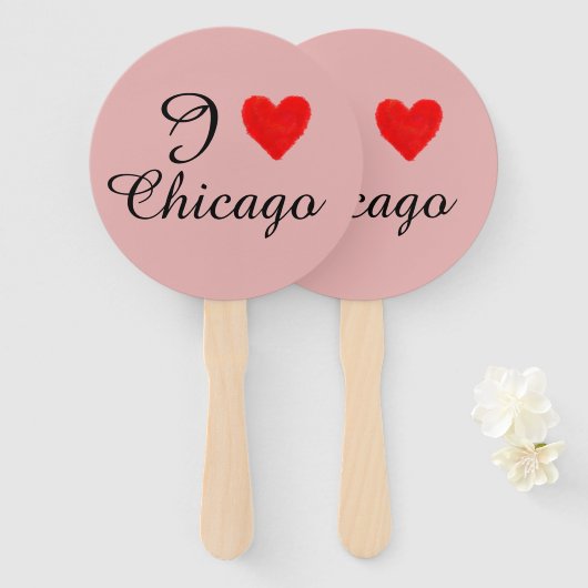 IHEART Chicago Handwaaier (Voorkant en achterkant)
