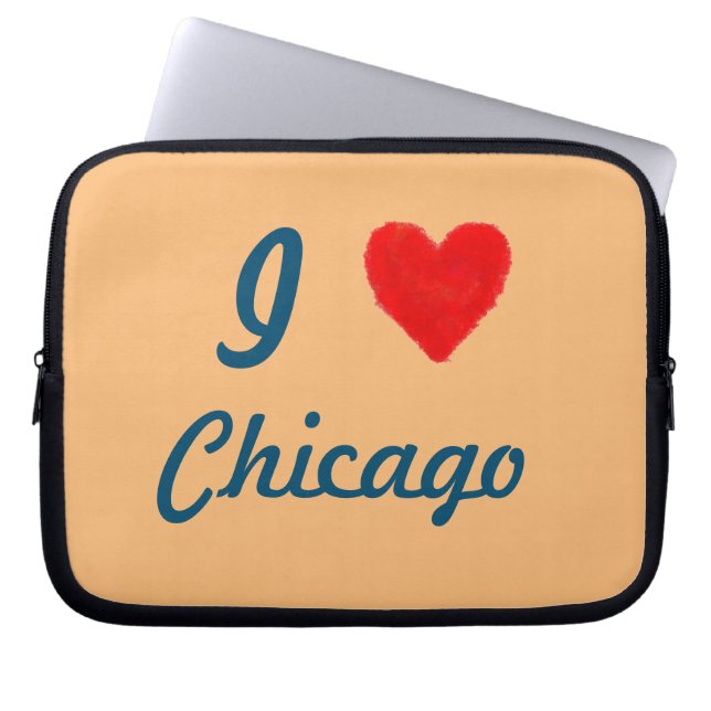 IHEART Chicago Laptop Sleeve (Voorkant)