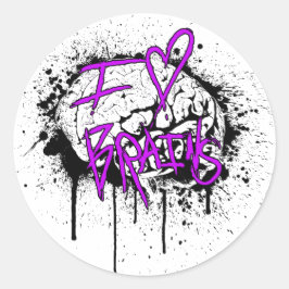 iHEARTbrains Ronde Sticker