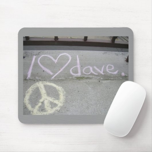 iheartdave mousepad muismat (Met muis)