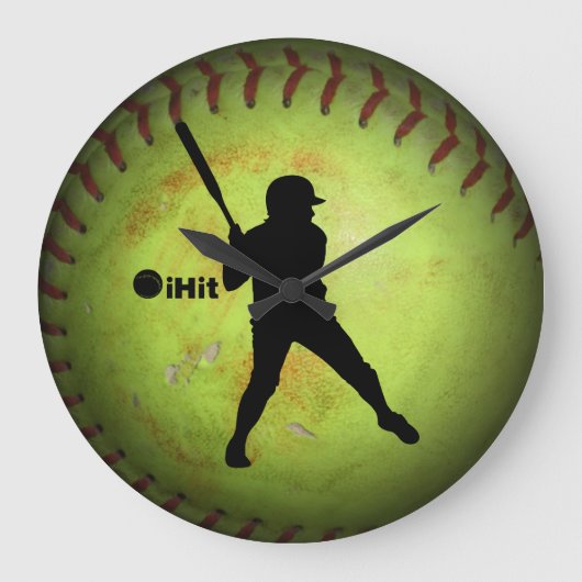 iHit Fastpitch softbal Silhouet Grote Klok (Voorkant)