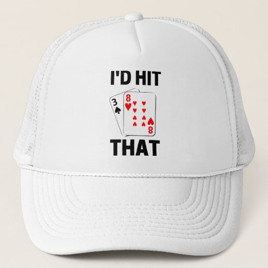 I'hit that funny blackjack gambling game lovers trucker pet (Voorkant)