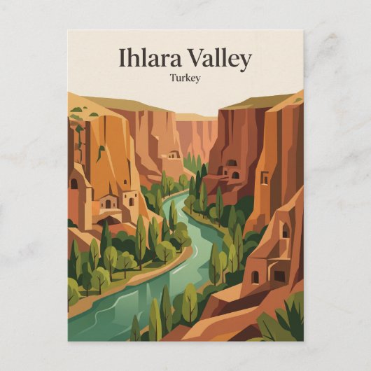 Ihlara-vallei Turkije Briefkaart (Voorkant)
