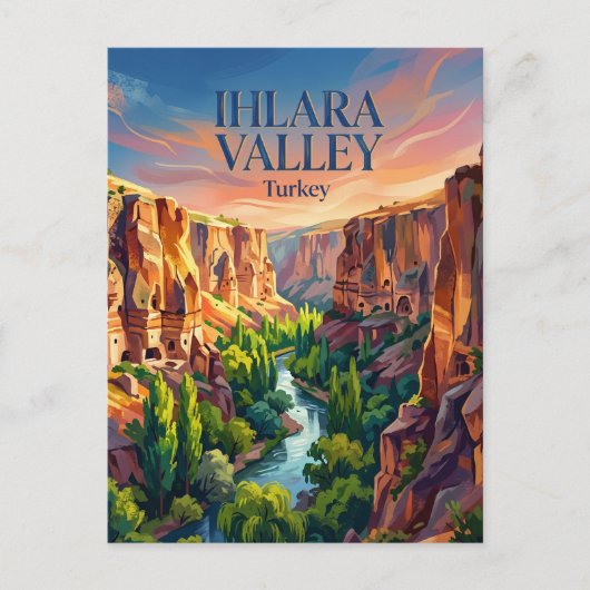 Ihlara-vallei Turkije Briefkaart (Voorkant)