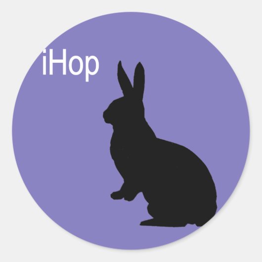 iHop paashaas Ronde Sticker (Voorkant)