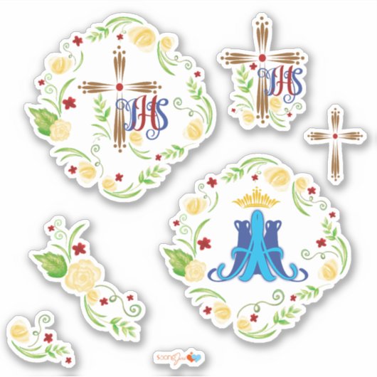 IHS & Auspice Maria Sticker (Voorkant)