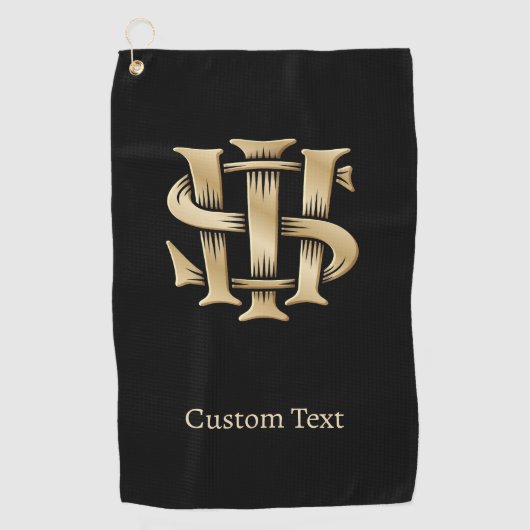 IHS Christogram Golfhanddoek (Voorkant)