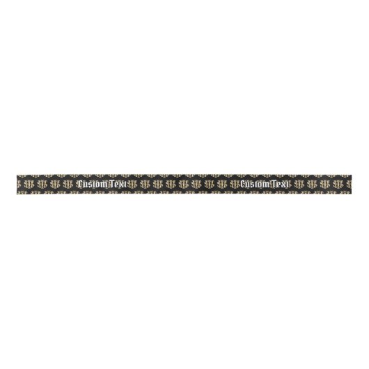 IHS Christogram Pattern Satijnen Lint (Voorkant)