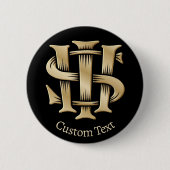 IHS Christogram Ronde Button 5,7 Cm (Voorkant)