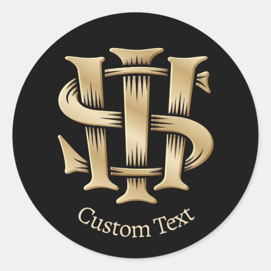 IHS Christogram Ronde Sticker (Voorkant)