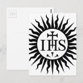 IHS Jesus sun Briefkaart (Voorkant / Achterkant)