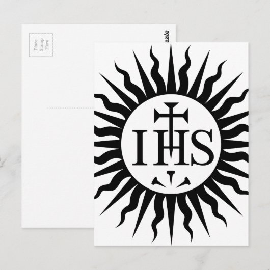 IHS Jesus sun Briefkaart (Voorkant / Achterkant)