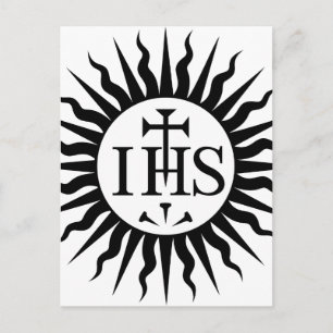 IHS Jesus sun Briefkaart
