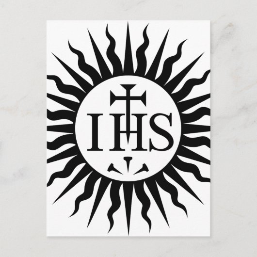 IHS Jesus sun Briefkaart (Voorkant)
