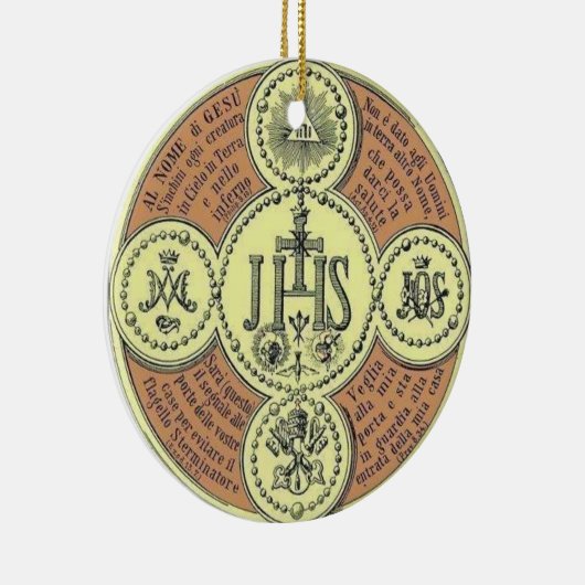 IHS kerstversiering Keramisch Ornament (Rechts)