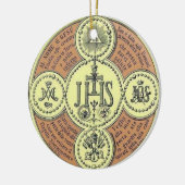 IHS kerstversiering Keramisch Ornament (Links)