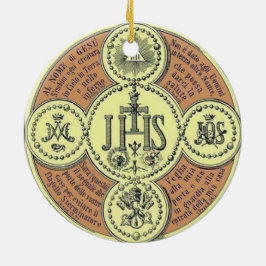 IHS kerstversiering Keramisch Ornament