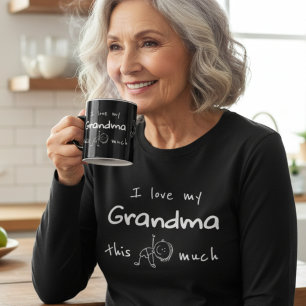 II Houd van mijn oma typografie genaamd grafisch Tri-Blend Shirt