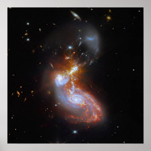 II ZW 96 Samenvoeging van melkwegen JWST Poster