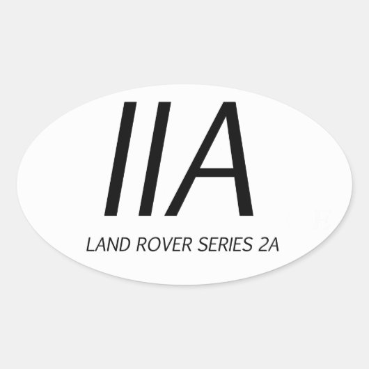 IIA Land Rover Series IIA Ovale Sticker (Voorkant)
