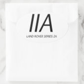 IIA Land Rover Series IIA Ovale Sticker (Tas)