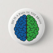 IIH Brain Pain Ronde Button 5,7 Cm (Voorkant)
