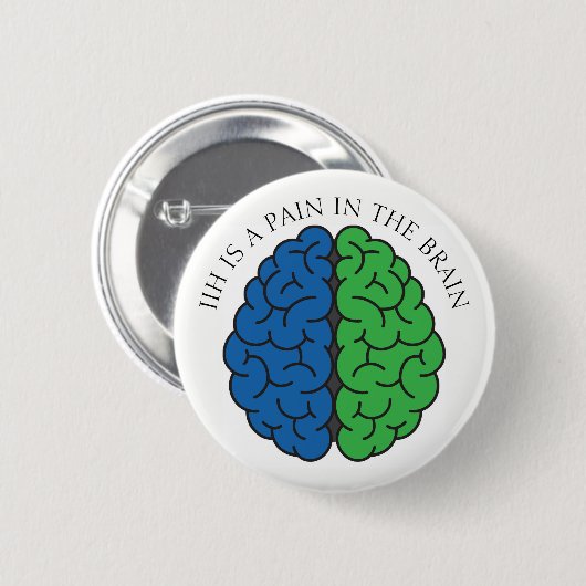 IIH Brain Pain Ronde Button 5,7 Cm (Voorkant /achterkant)