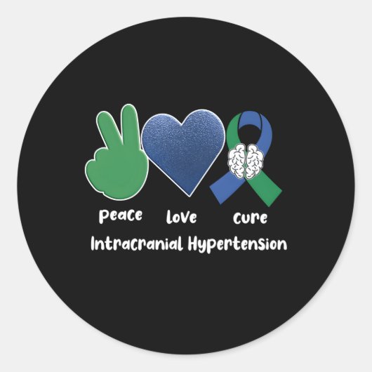 IIH Warrior Green Ribbon Survivor Pseudotumor Cere Ronde Sticker (Voorkant)