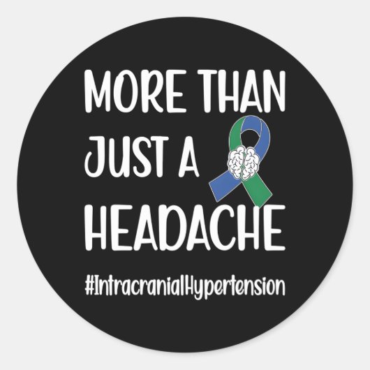 IIH Warrior Idiopathische Intracraniële Hypertensi Ronde Sticker (Voorkant)