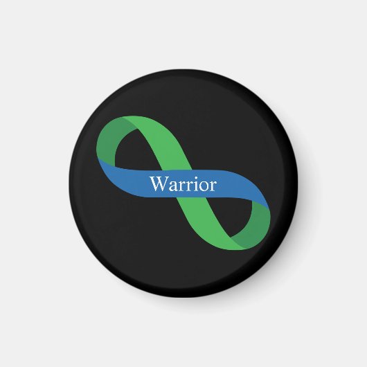 IIH Warrior | Ribbon, groen en blauw Magneet (Voorkant)