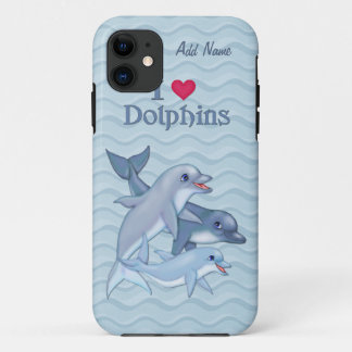 IIheart Dolphin Family - Aanpassen Case-Mate iPhone Case