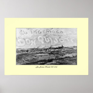III Centenario-Don Quixote door José Jiménez Arand Poster