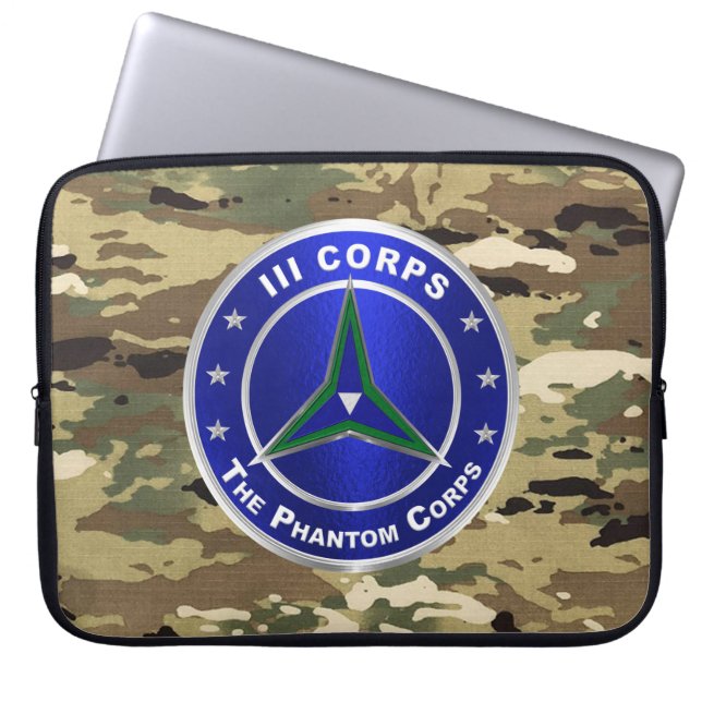 III Corps  Laptop Sleeve (Voorkant)