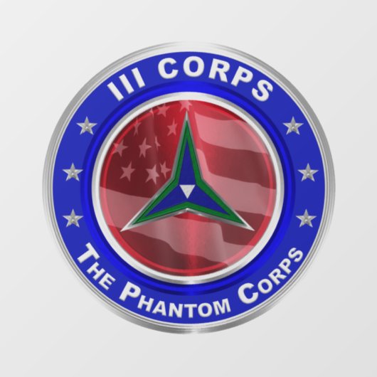 III Corps Phantom Corps Raamsticker (Vel)