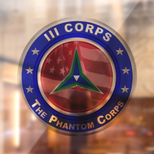 III Corps Phantom Corps Raamsticker (Vel 2)