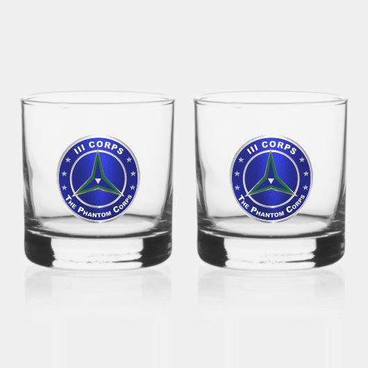 III Gepantserde Korps Whisky Glas (Voorkant)