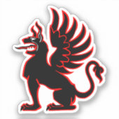 III./JG 26 Jagdgeschwader 26 Red Griffin Insignia Sticker (Voorkant)