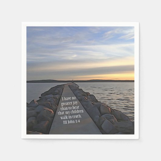 III John 1:4 Bijbelscriptlooppas in waarheid Servet (Voorkant)