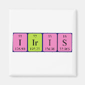 Iiris periodieke tabelnaam magneet (Voorkant)