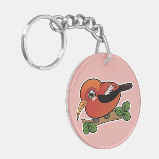 Iiwi Hawaii bosvogel Sleutelhanger (Voorkant Links)