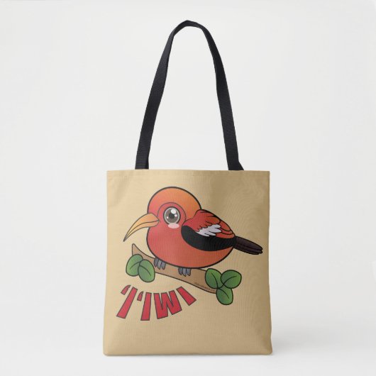 Iiwi Hawaii bosvogel Tote Bag (Voorkant)