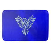 IJblauw Phoenix Rising op koningsblauw Badmat (Voorkant)